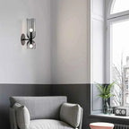 Bela Glass Wall Lamp | Smoked Tube Design, Up & Down Lighting