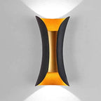 Bela Wall Light | Waterproof LED, Modern Black & Gold Design