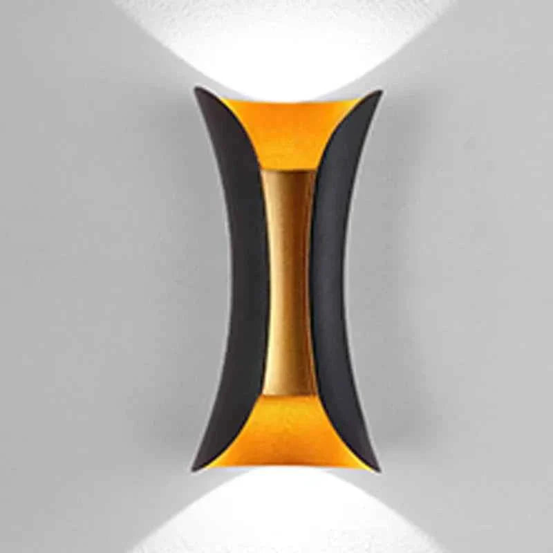 Bela Wall Light | Waterproof LED, Modern Black & Gold Design