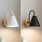 Bela Wall Light | Solid Wood & Iron, Soft Illumination