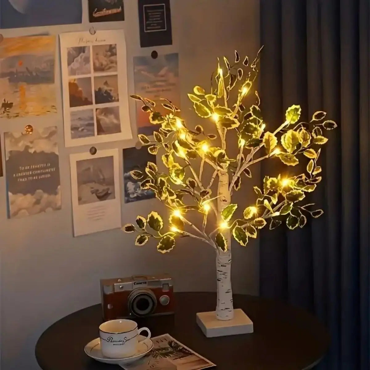 Sylvara – LED Birch Leaf Ambient Lighting on Battery