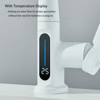 Nytheria - Waterfall Bathroom Faucet with Digital Temperature Display and Pull-Out Spout