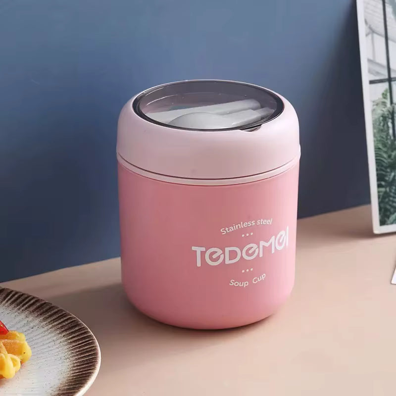 Insulated Stainless Steel Thermos Lunch Box – Leak-Proof Container for Hot and Cold Meals