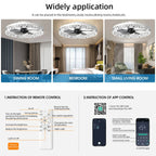 Solvion - Modern Ceiling Fan With LED Light And Remote Control
