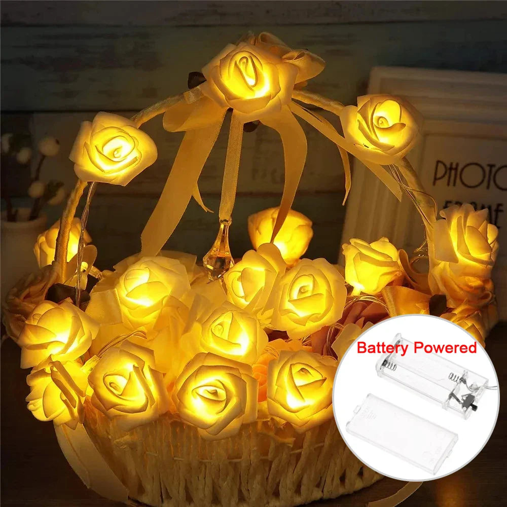 Elodie – Atmospheric LED Rose Light Garland on USB or Battery