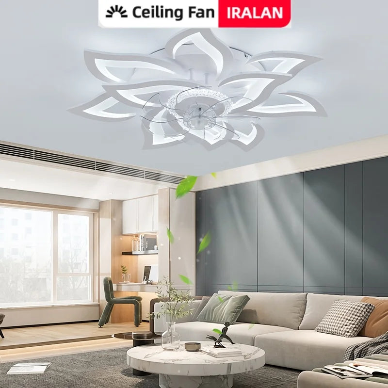 Florivon - Smart Flower Ceiling Fan With LED Light And App Control