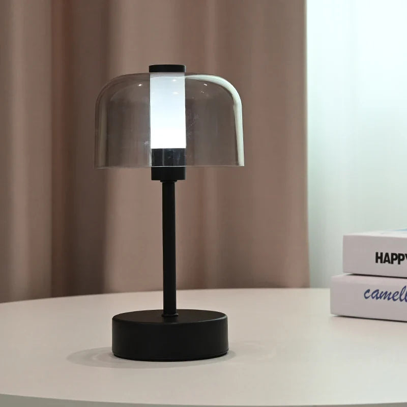 Glowmist - Decorative Table Lamp in Cream Style with Rechargeable Lighting