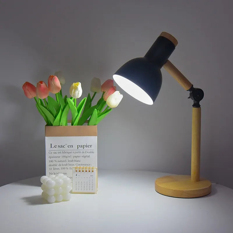Bela Desk Lamp | Adjustable Wooden Design, Eye-Friendly Light