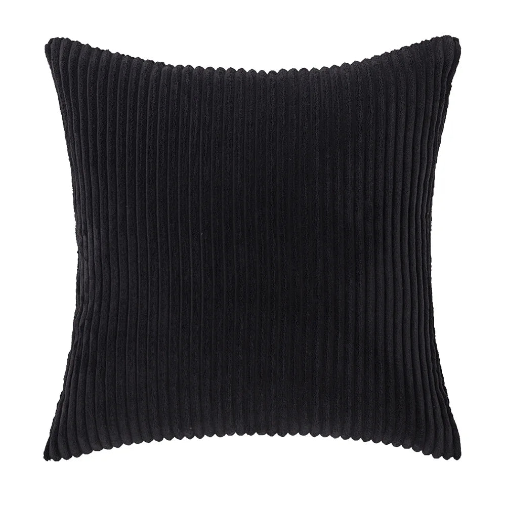 Elviron - Corduroy Striped Decorative Pillow Cover