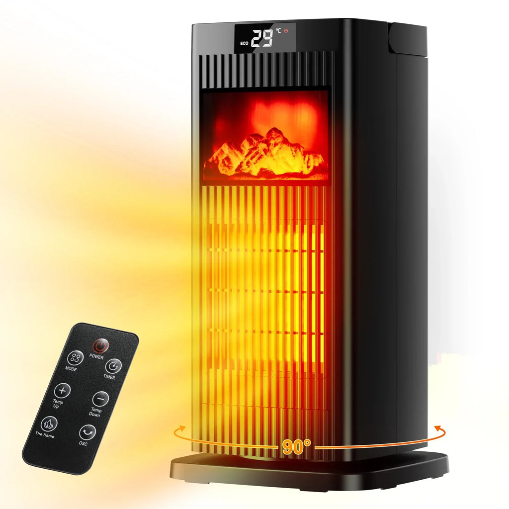 Belora - Electric Ceramic Heating Fan 1500W with Thermostat and Remote Control