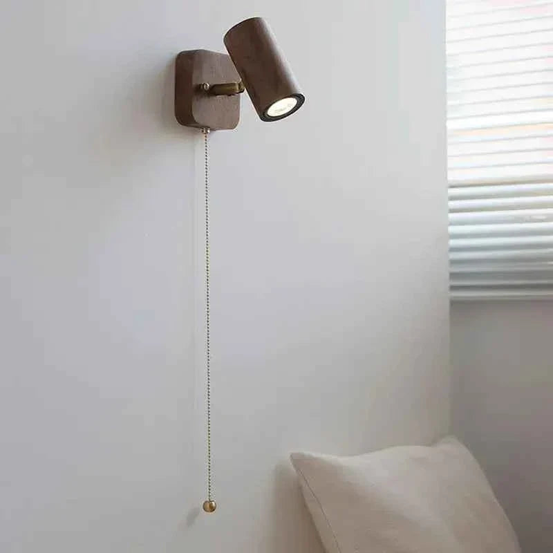 Bello Wall Lamp | Adjustable Spotlight, Solid Walnut & Brass