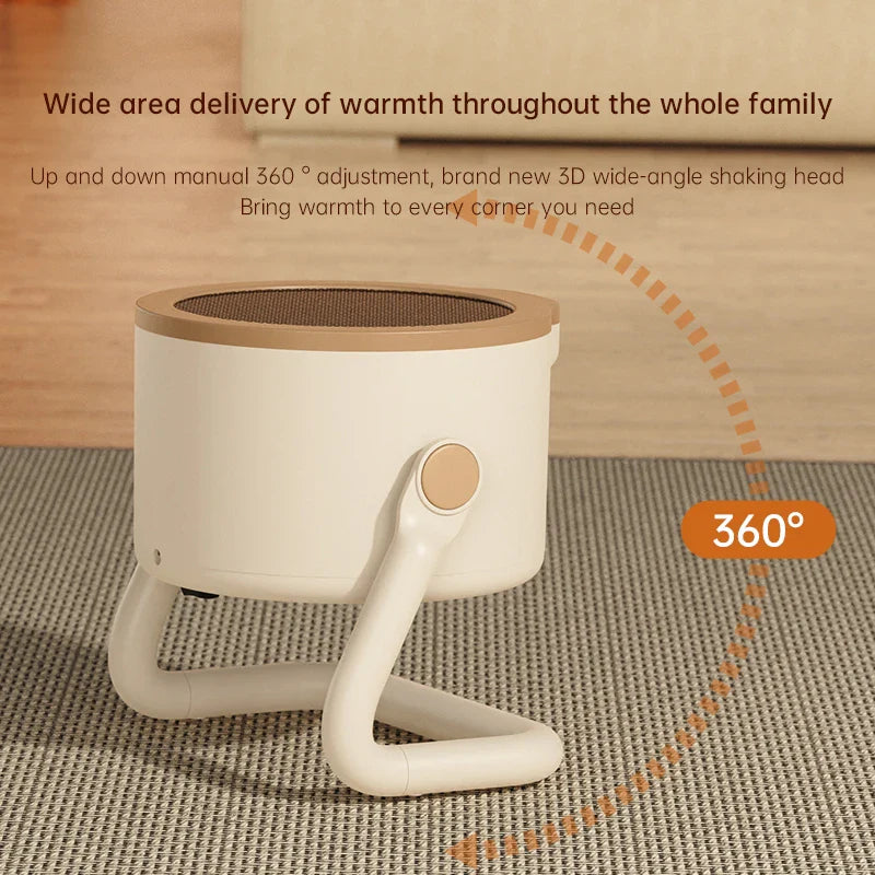 Folmina - 1000W Portable Ceramic Electric Heater Table Model with Tip-Over Protection