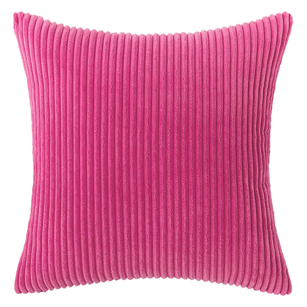 Elviron - Corduroy Striped Decorative Pillow Cover