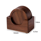 Bamboo Coaster Set | Minimalistisch, Walnoot of Beuken Hout