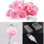 Elodie – Atmospheric LED Rose Light Garland on USB or Battery