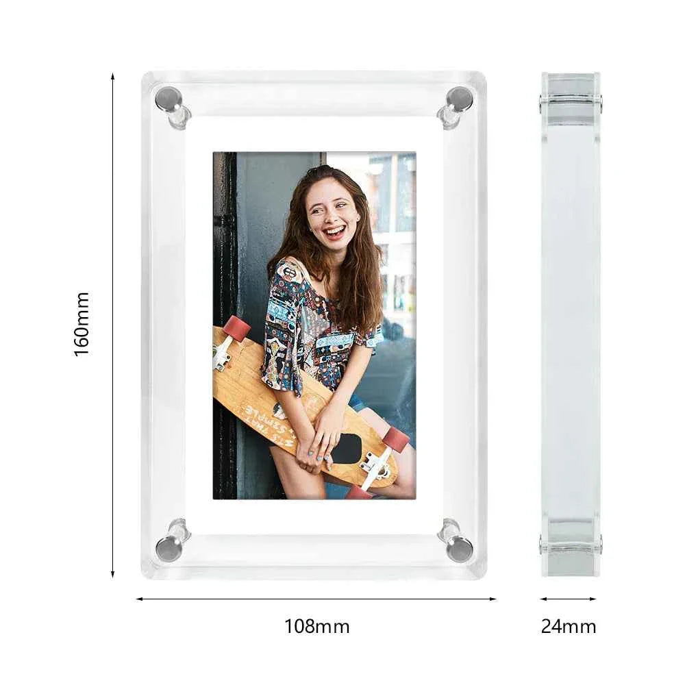 Cleo Digital Photo Frame | Acrylic Design with IPS HD Display