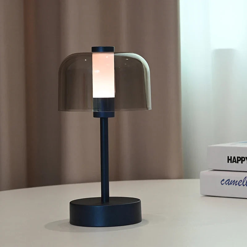 Glowmist - Decorative Table Lamp in Cream Style with Rechargeable Lighting