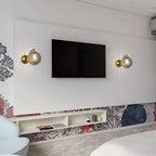 Bela Wall Lamp | Brass & Tinted Glass Design, Soft Ambient Glow