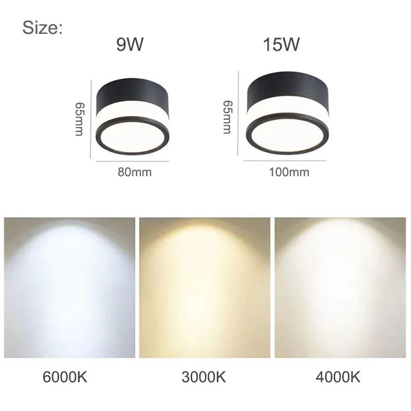 Nori LED Downlight | Modern Aluminium, 9W/15W Options