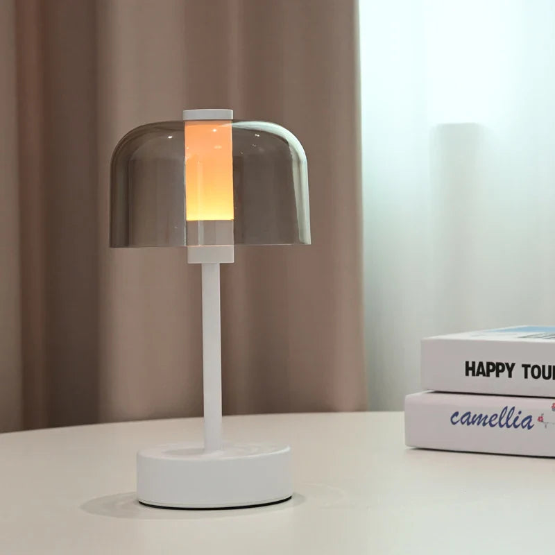 Glowmist - Decorative Table Lamp in Cream Style with Rechargeable Lighting