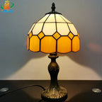 Nordiva - Table lamp 20 cm in Scandinavian checkered design for bedroom or desk