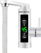 Deluvia - Electric Rotating Kitchen Faucet with Flow Heater and LED Temperature Display 3 kW