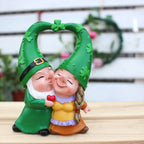 Sabinae - Gnome Figurine Love Couple Handmade from Resin for Garden and Celebration Decoration