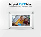 Cleo Digital Photo Frame | Acrylic Design with IPS HD Display