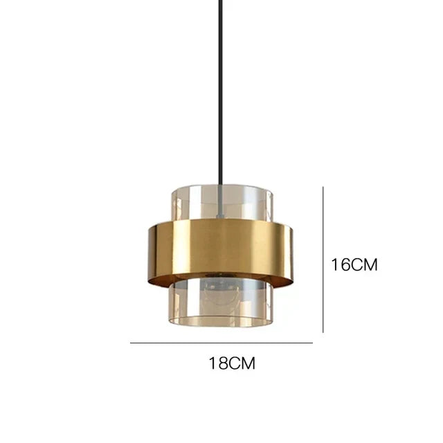 Brio Pendant Light | Smoked Glass & Brass Design