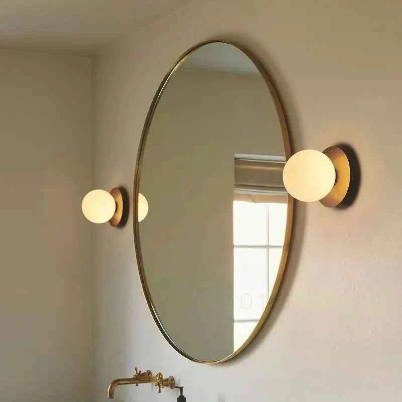 Bello Globe Wall Lamp | Minimalist Opal Glass Design