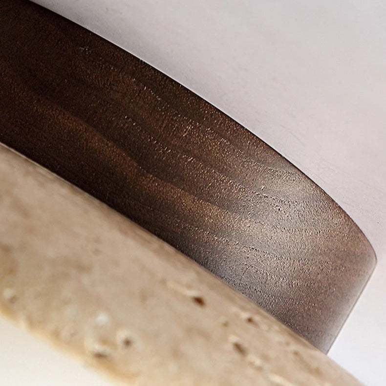 Lyonea - Simple Travertine LED Ceiling Lamp