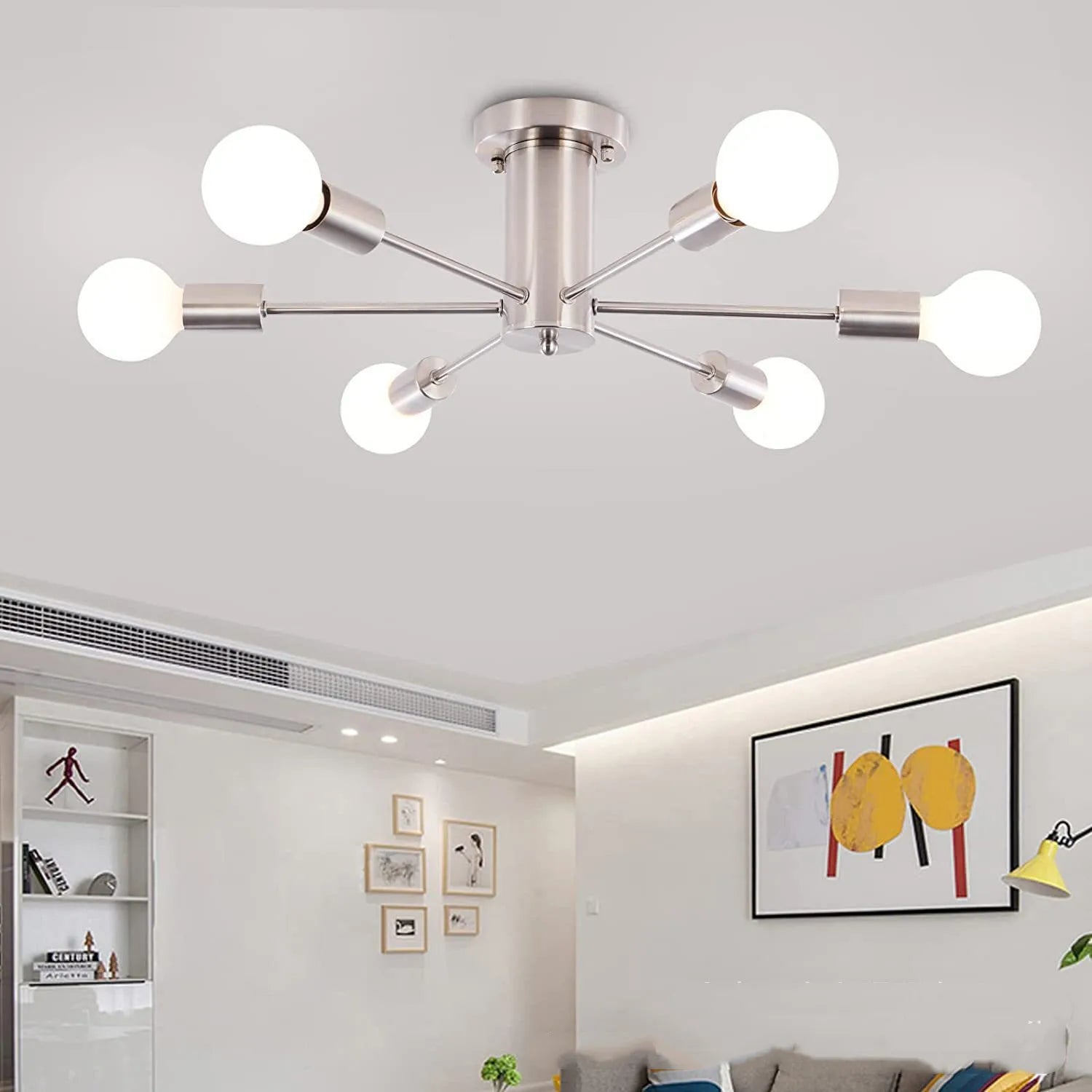 Thalorix - Nordic Iron Chandelier 6 Lights