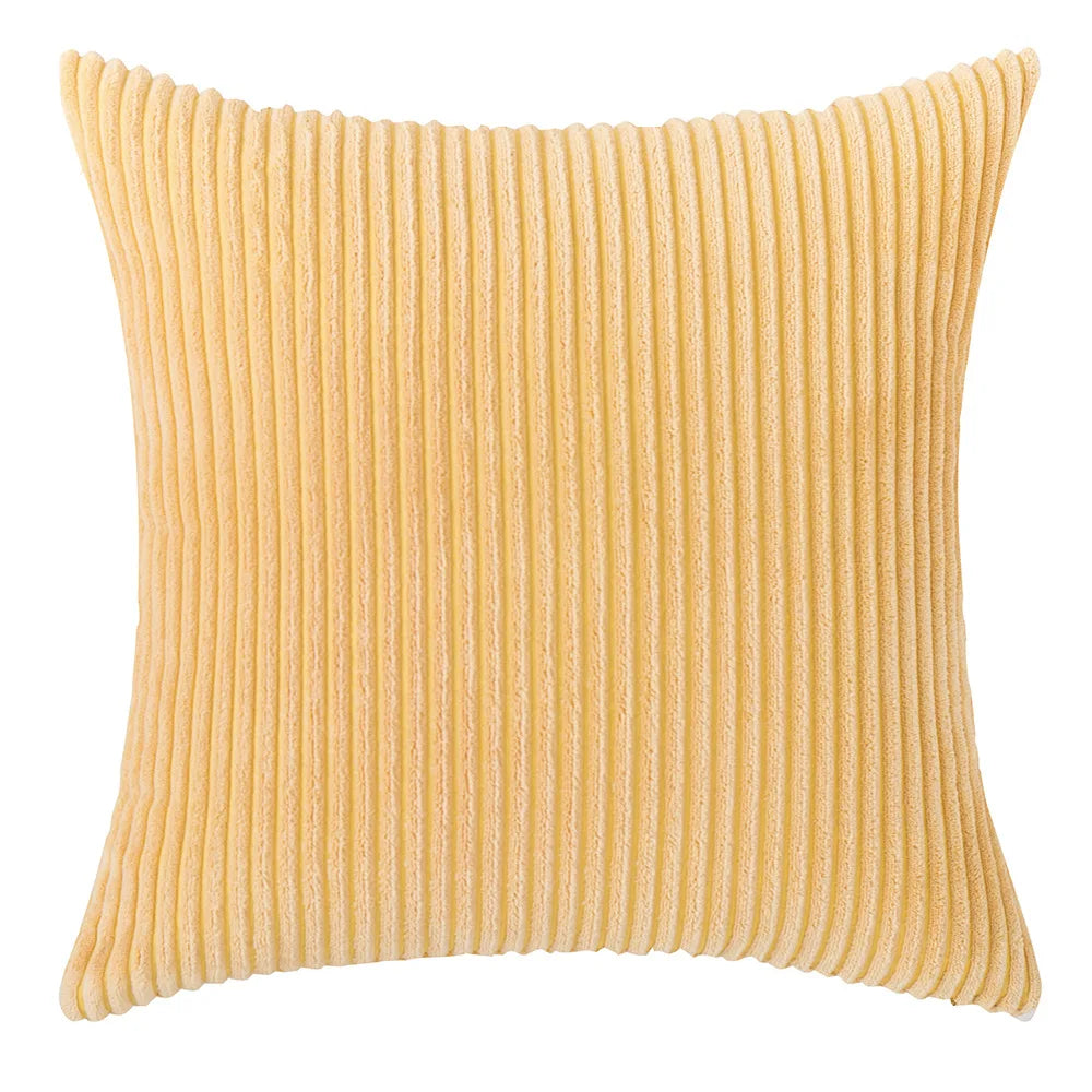Elviron - Corduroy Striped Decorative Pillow Cover