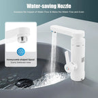 Deluvia - Electric Rotating Kitchen Faucet with Flow Heater and LED Temperature Display 3 kW