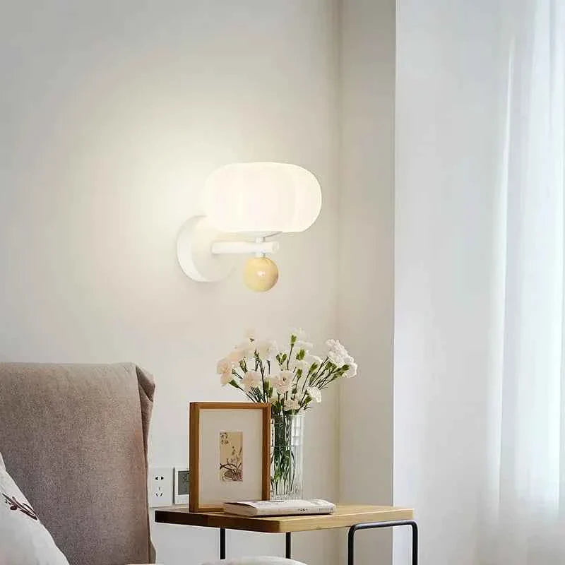 Bello Pumpkin Wall Lamp | Sculpted Glass & Metal Sconce