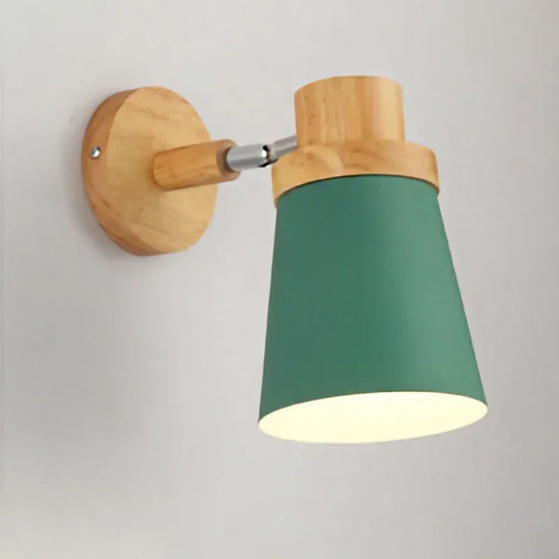 Norven – Modern LED Wall Lamp E27 Wood Metal