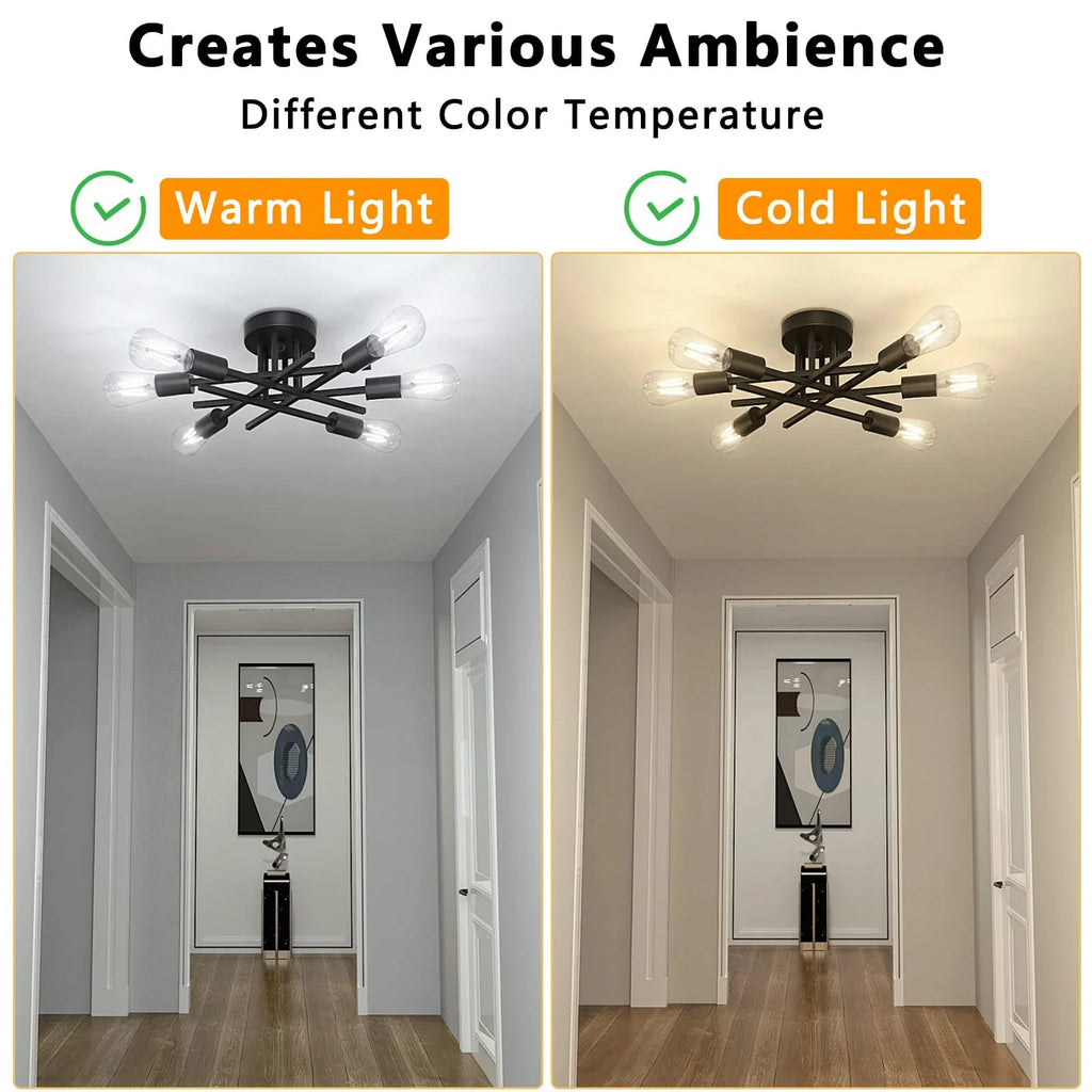 Zyrelise - Modern Sputnik Ceiling Lamp E27