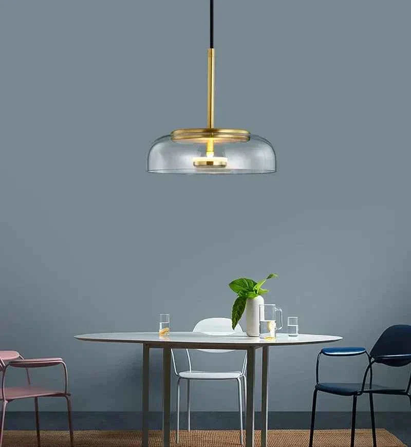 Bela Flushmount Ceiling Lamp | Glass LED, Smoke Grey or Amber