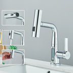 Thalenya - Waterfall Washbasin Faucet with Temperature Display and Movable Sprayer Up and Down