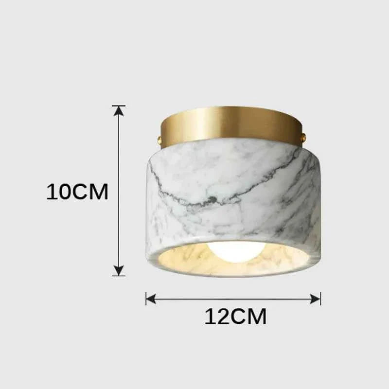 Bello Ceiling Light | Genuine Marble & Brushed Metal Finish