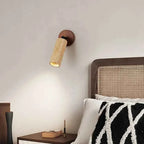 Bento Wall Lamp | Wabi-Sabi Travertine & Wood Design