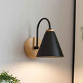 Bela Wall Light | Solid Wood & Iron, Soft Illumination