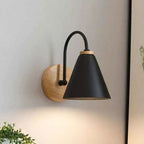 Bela Wall Light | Solid Wood & Iron, Soft Illumination