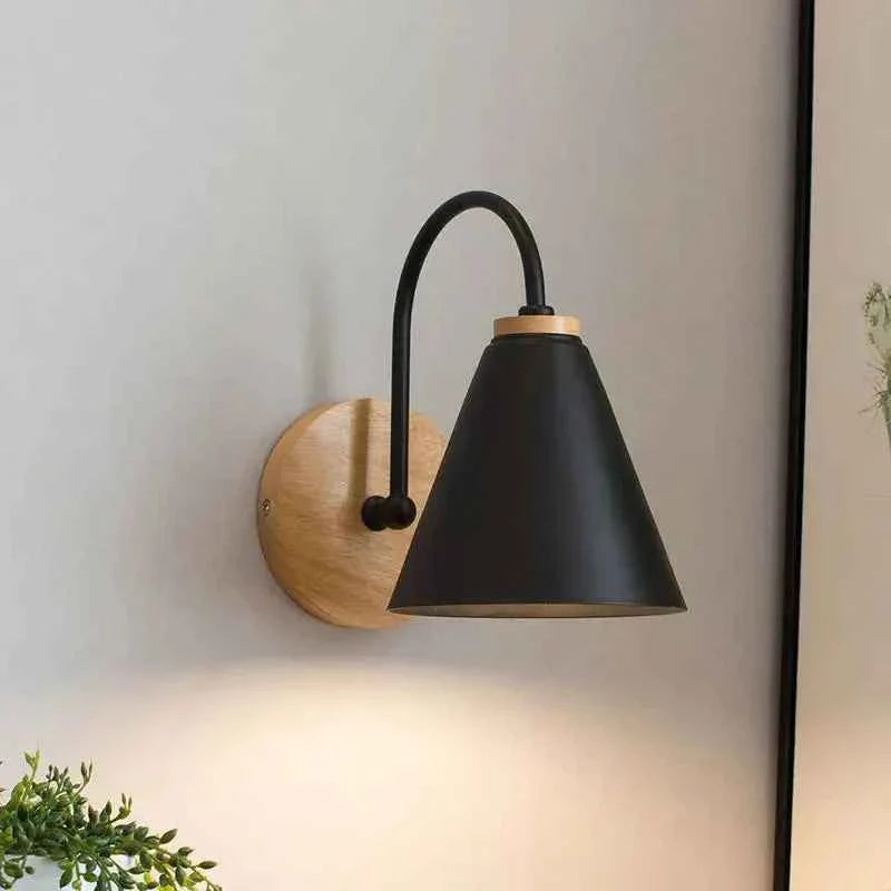 Bela Wall Light | Solid Wood & Iron, Soft Illumination