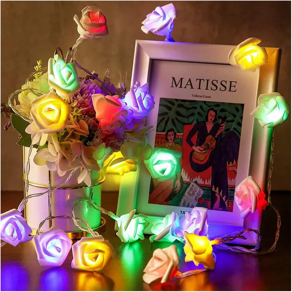 Elodie – Atmospheric LED Rose Light Garland on USB or Battery