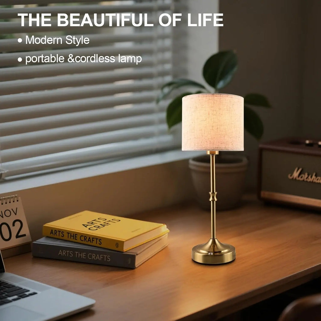 Aurelia - Wireless Table Lamp with Rechargeable Battery and Touch Brightness Control