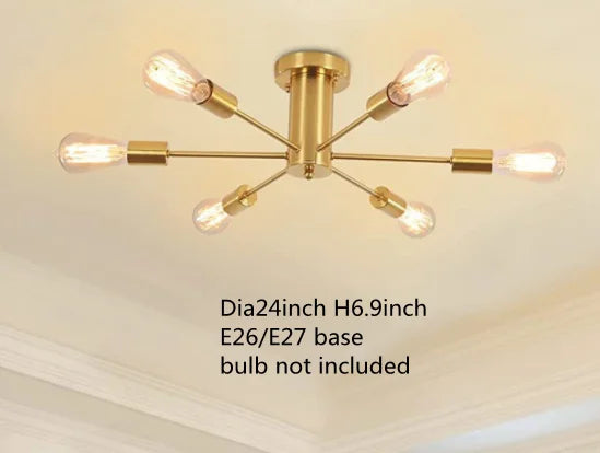 Thalorix - Nordic Iron Chandelier 6 Lights