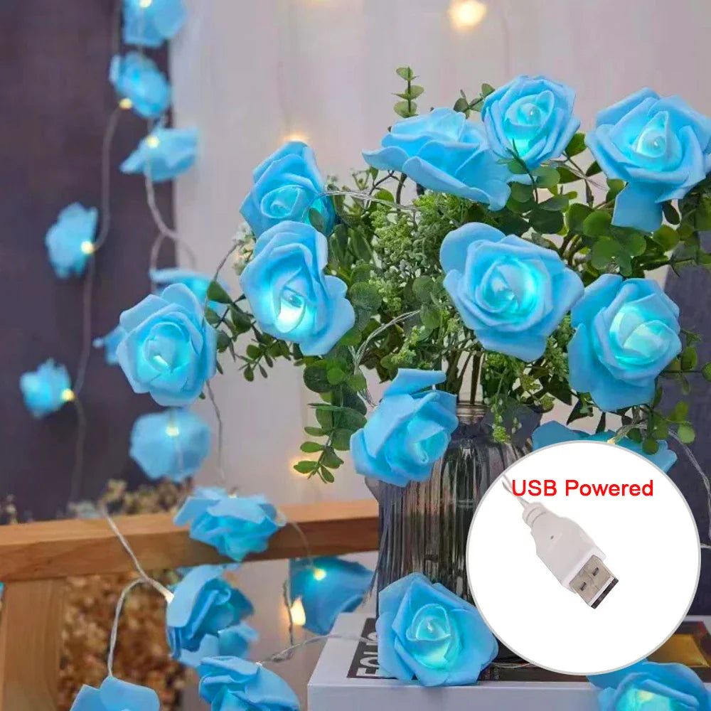Elodie – Atmospheric LED Rose Light Garland on USB or Battery