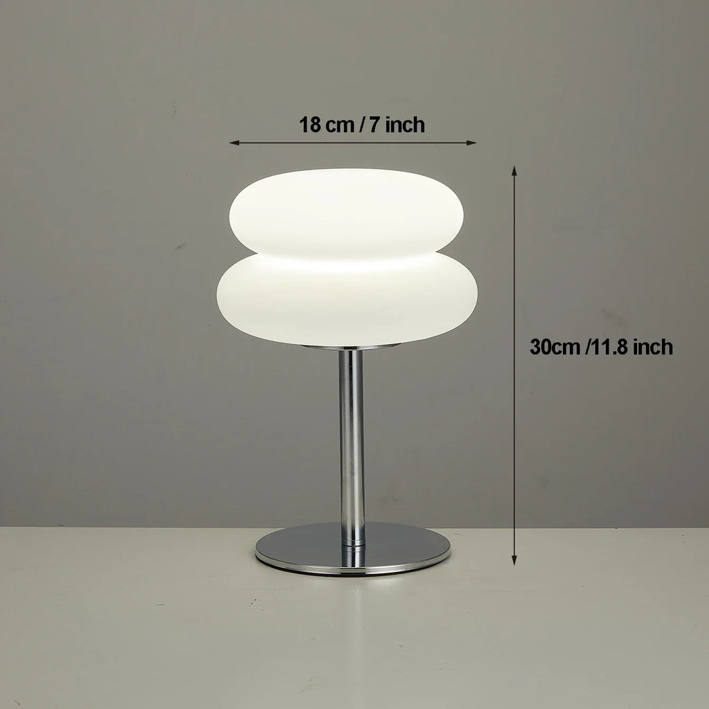 Lumorelle - Atmospheric Bed Lamp in Cream Color with USB and Adjustable Lighting