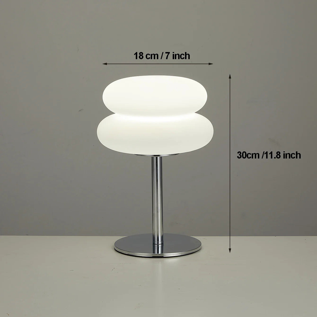 Lumorelle - Atmospheric Bed Lamp in Cream Color with USB and Adjustable Lighting